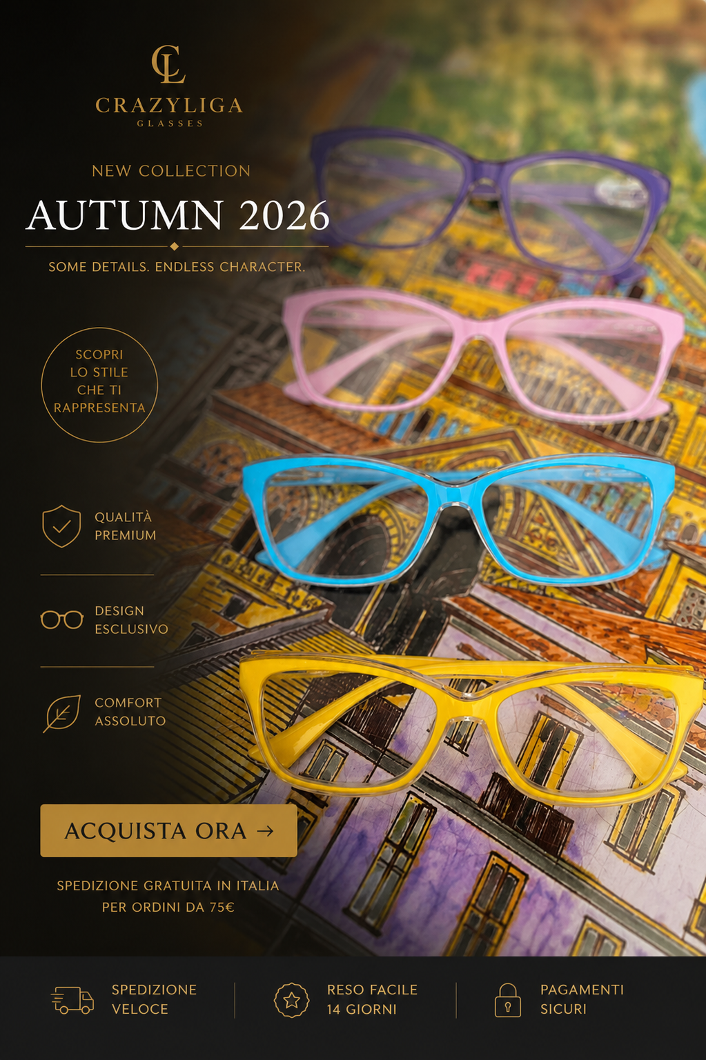 Occhiali Dandy 2.0 graduati per lettura