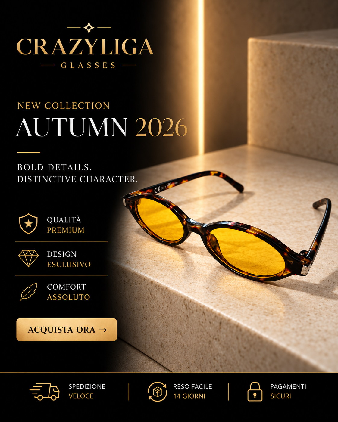 Occhiale Astra da sole vintage style