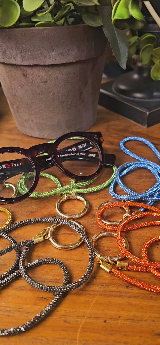 Tak Laccio strass portaocchiali con anello dorato