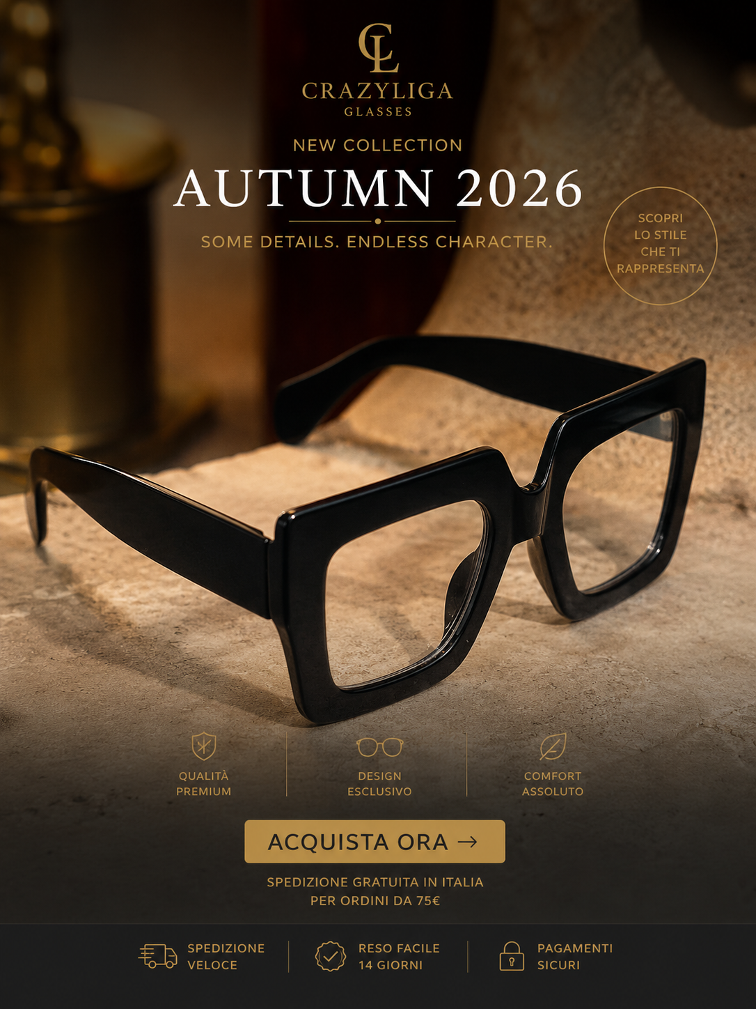 Occhiale Momo lenti non graduate  for personal style
