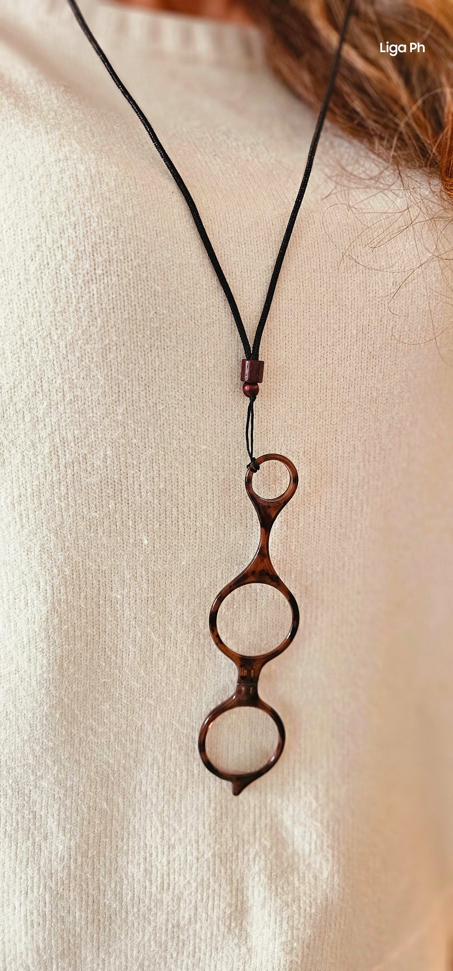 Occhialetto lorgnette da lettura 2.0 con laccio collana