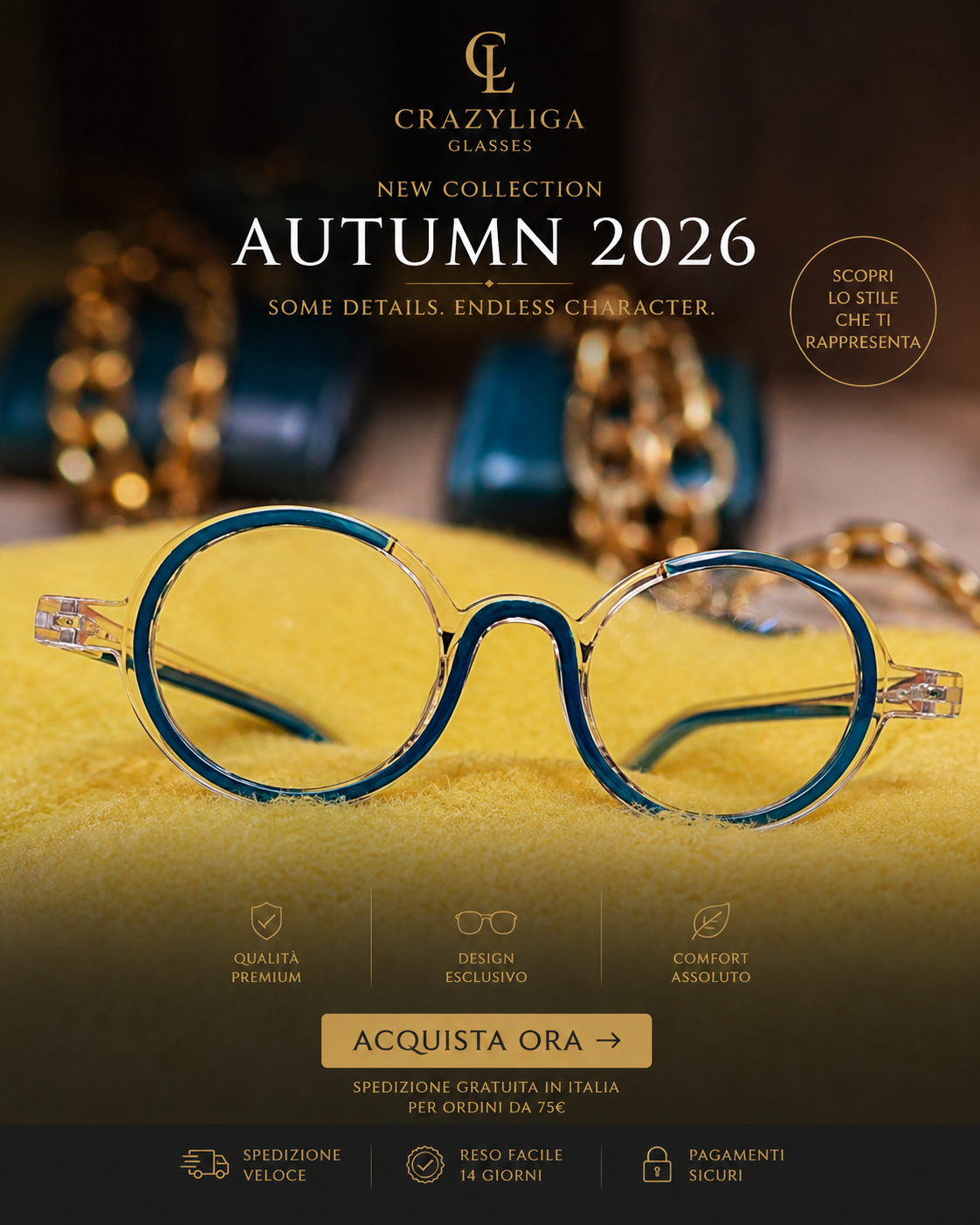 Occhiale Lieve 2.5 graduato per lettura
