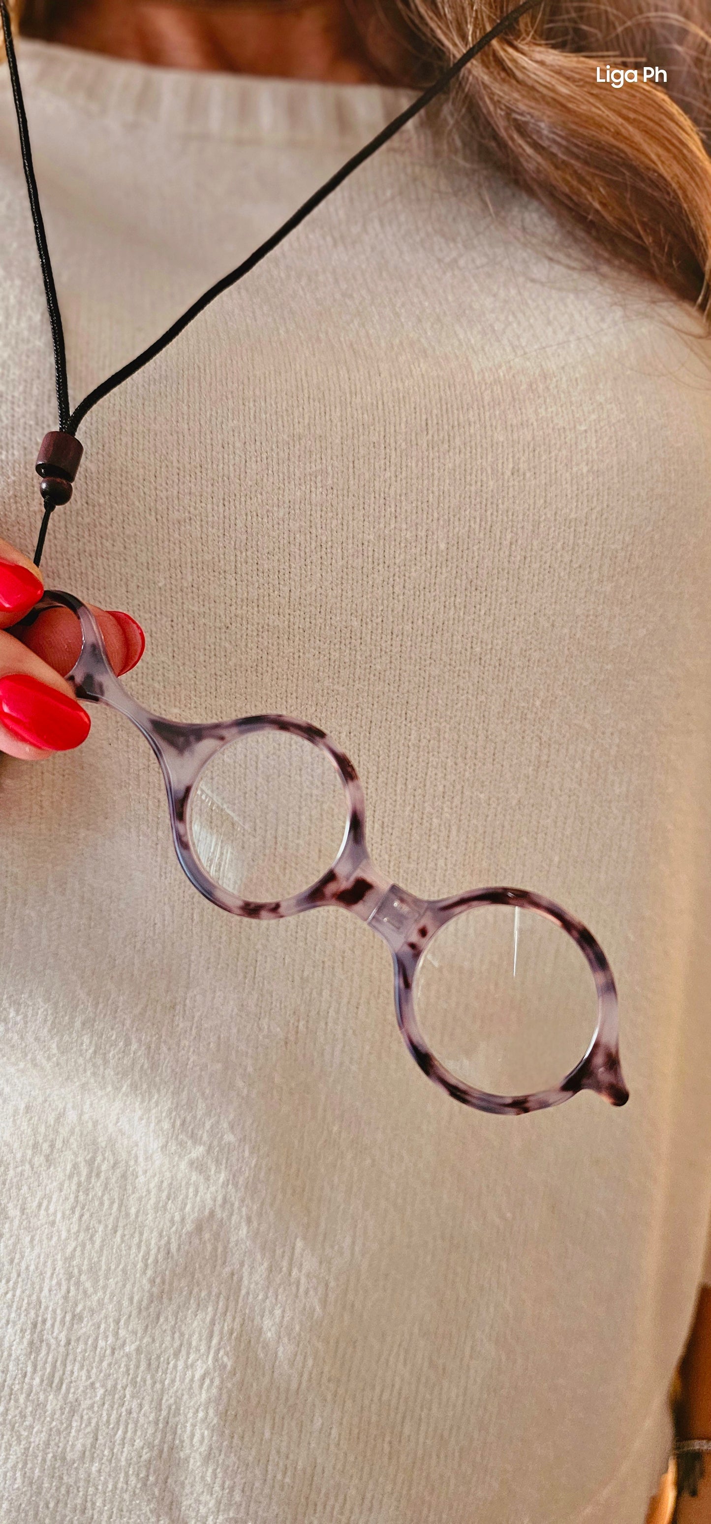 Occhialetto lorgnette da lettura 2.0 con laccio collana