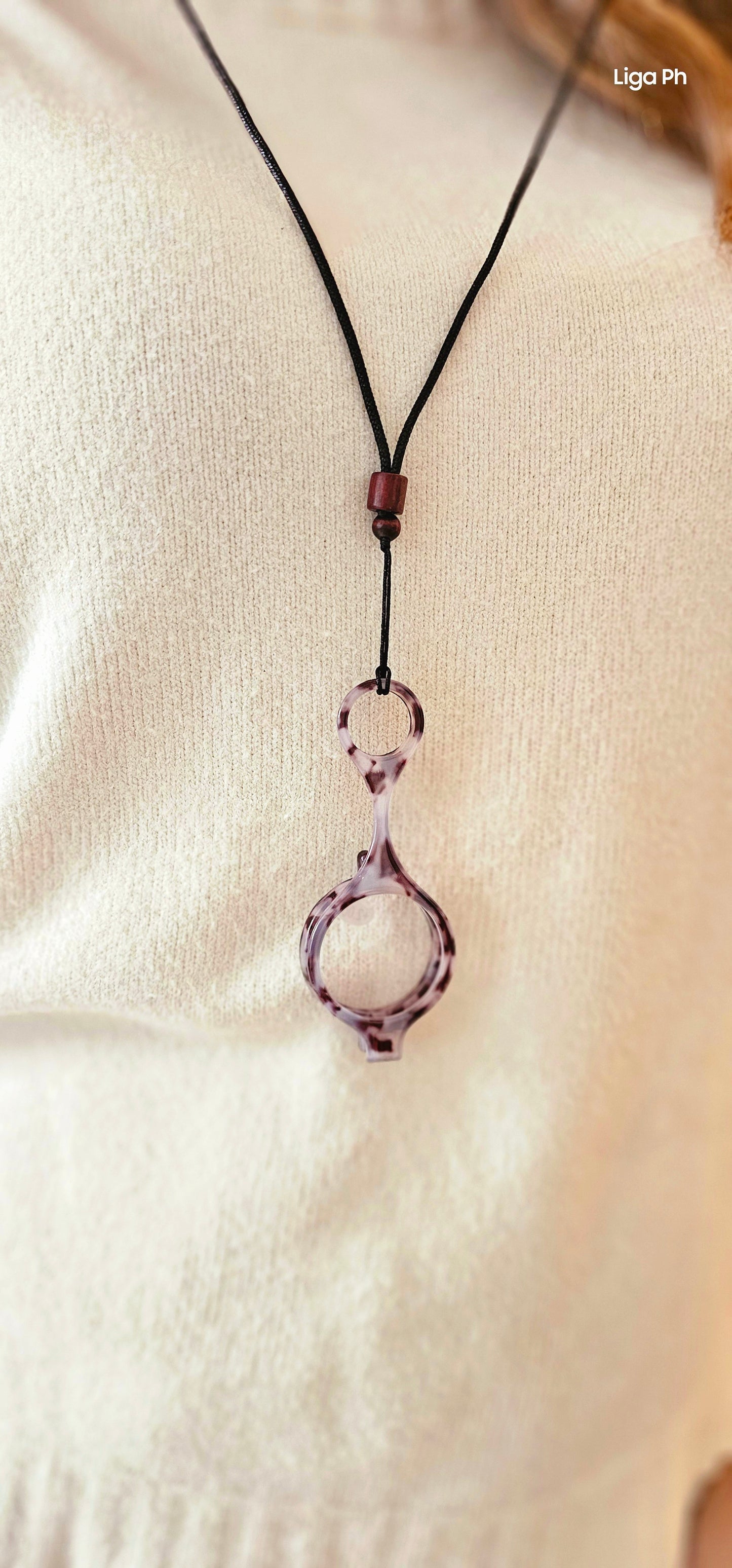 Occhialetto lorgnette da lettura 2.0 con laccio collana